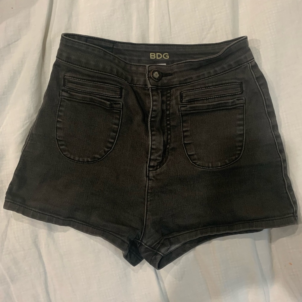 BDG Black high rise stretchy shorts